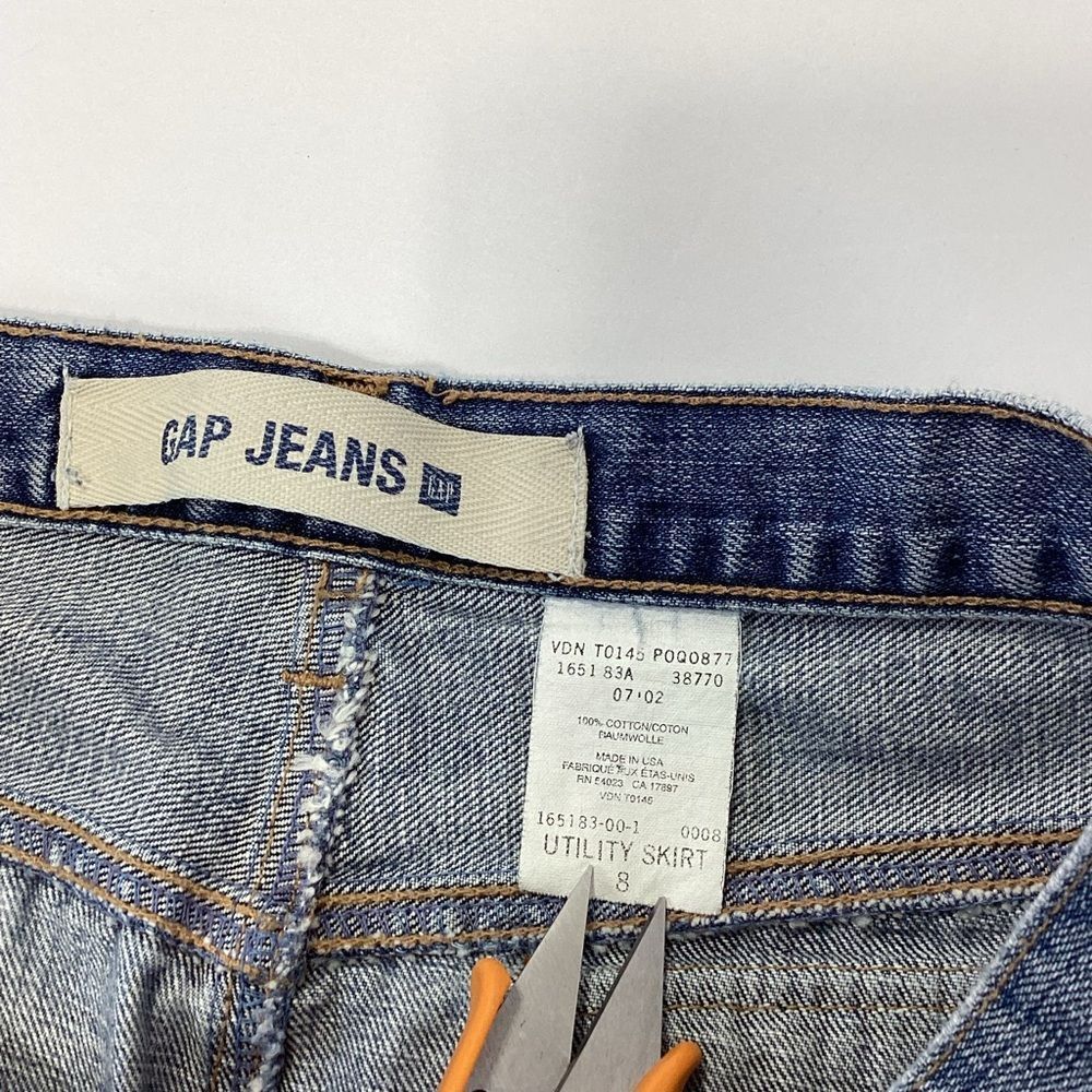GAP Jean Skirt Utility Denim A-Line Skirt with Pocket Details Size 8 - Picture 5 of 9